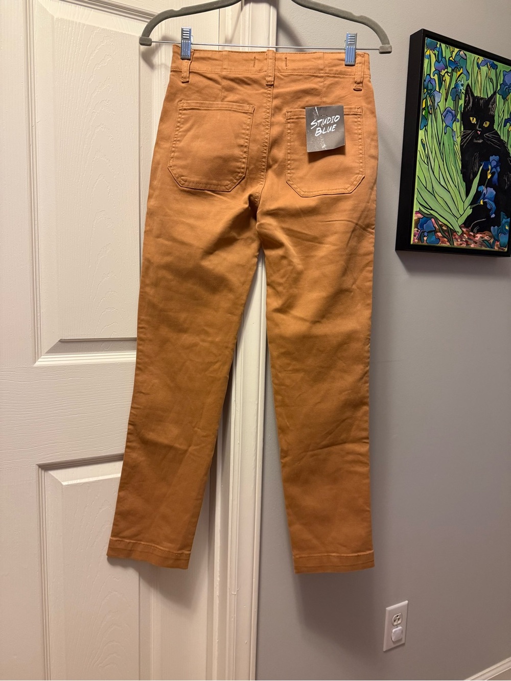 NWT Studio Blue Straight-Leg Jeans in Indian Tan 25 - Picture 4 of 6